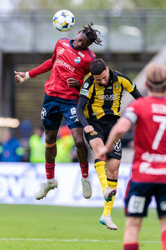 Östers Kingsley Gyamfi och Hammarbys Abdelrahman Boudah