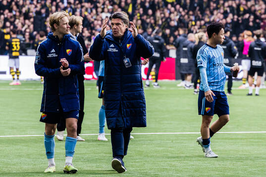 Djurgårdens Tobias Gulliksen och sportchef Bosse Andersson