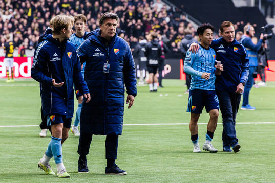 Djurgårdens Tobias Gulliksen och sportchef Bosse Andersson