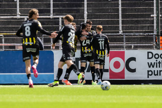 Häckens Srdjan Hrstic jublar