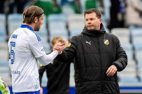 IFK Norrköpings Christoffer Nyman och Häckens tränare