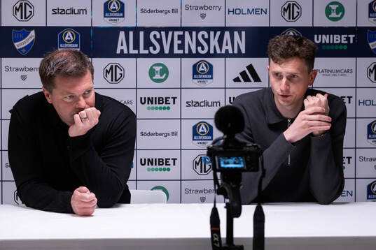 Häckens tränare Jens Gustafsson och IFK Norrköpings