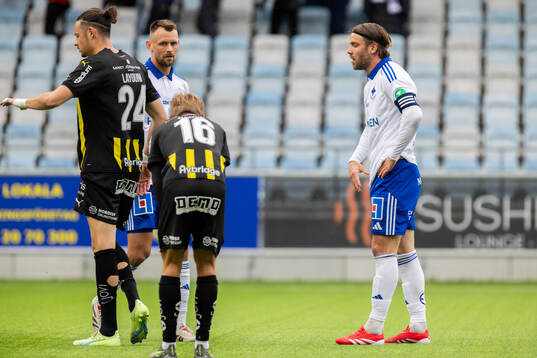 IFK Norrköpings Max Watson och Christoffer Nyman deppar