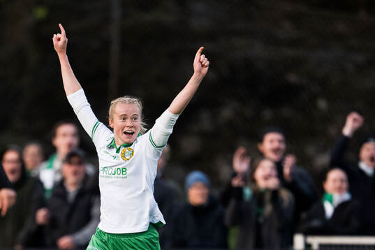Hammarbys Julie Blakstad jublar