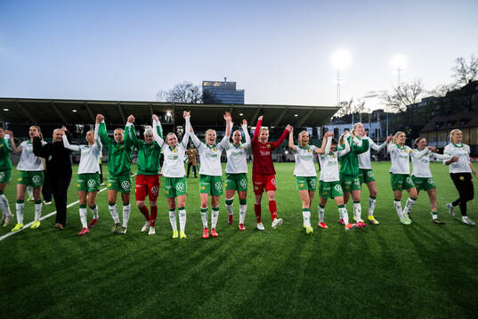 Hammarbys spelare jublar
