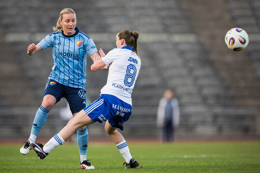 Djurgårdens Alexandra Jonasson och IFK Norrköpings Carrie