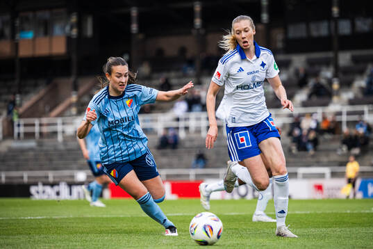 Djurgårdens Lucia Duras och IFK Norrköpings Ebba Handfast