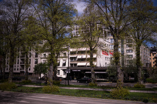 Exterior view of Scandic Park, residence of the Swedish