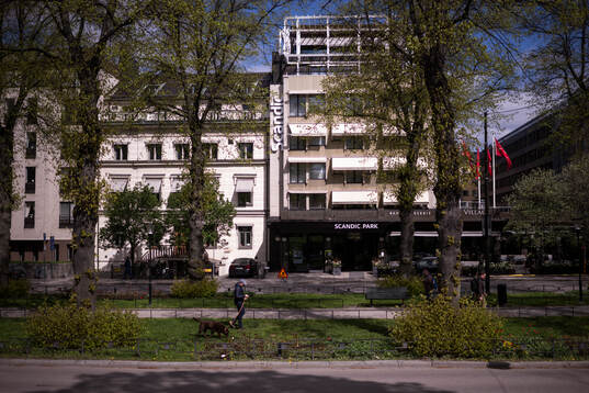 Exterior view of Scandic Park, residence of the Swedish