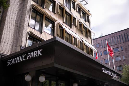Exterior view of Scandic Park, residence of the Swedish