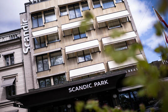 Exterior view of Scandic Park, residence of the Swedish