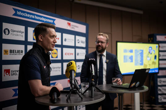 Sam Hallam, head coach of the Swedish men's national ice