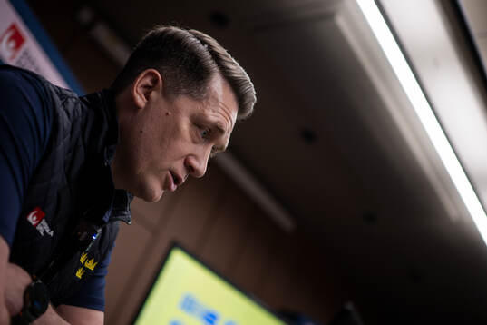 Sam Hallam, head coach of the Swedish men's national ice