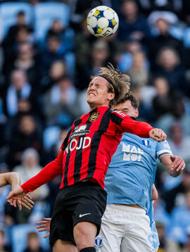 Brommapojkarnas Oliver Zandén och Malmö FFs Colin Rösler