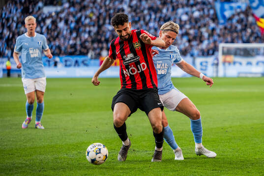 Brommapojkarnas Daleho Irandust och Malmö FFs Jens Stryger