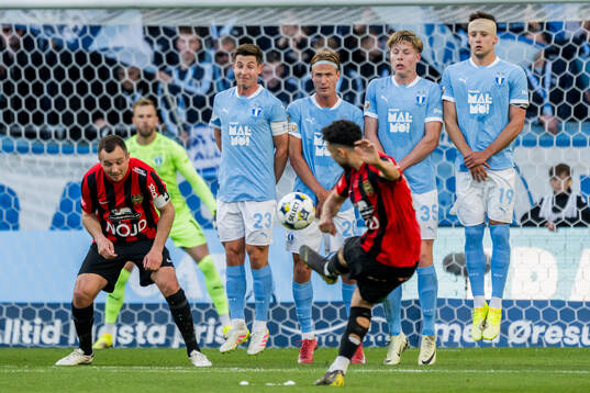 Brommapojkarnas Daleho Irandust och Malmö FFs Lasse Berg