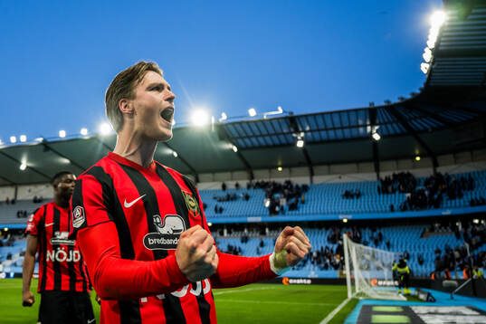 Brommapojkarnas Kaare Brøckner Barslund jublar