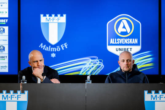 Malmö FFs tränare Henrik Rydström och Brommapojkarnas