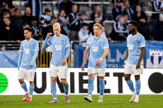 Malmö FFs Adrian Skogmar, Otto Rosengren, Jens Stryger