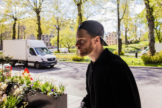 Adam Larsson of the Swedish national men's ice hockey team
