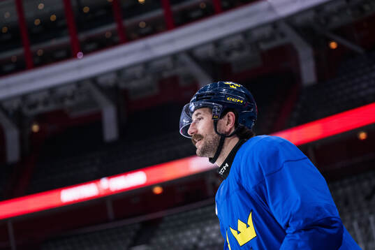 Filip Forsberg of Sweden at a practice session