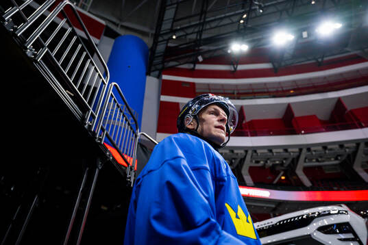 Max Friberg of Sweden arrives at a practice session