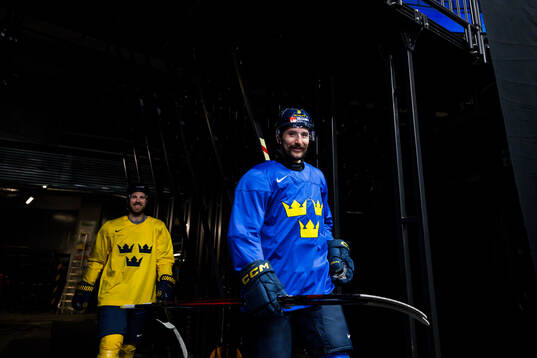 Filip Forsberg of Sweden arrives at a practice session