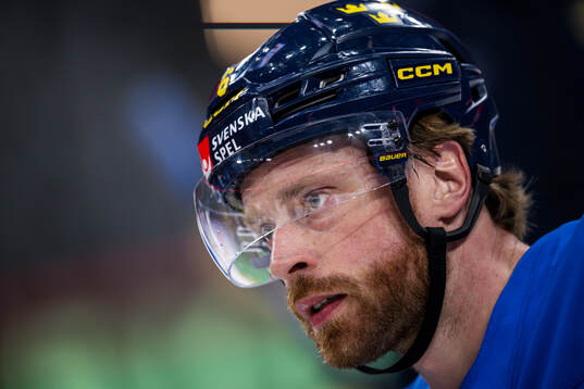Adam Larsson of Sweden at a practice session