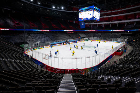 View over Avicii Arena at a practice session with Sweden