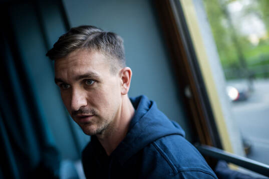 Mikael Backlund of Sweden at a press event