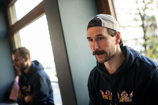 Filip Forsberg of Sweden at a press event