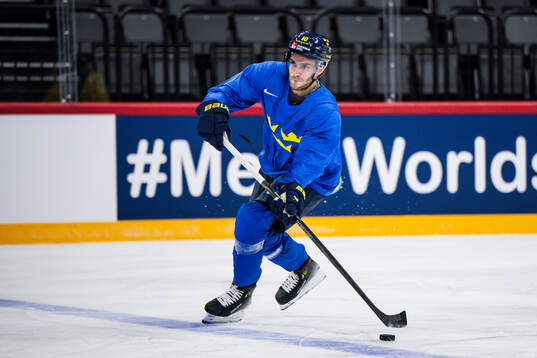 Alexander Wennberg of Sweden at a practice session