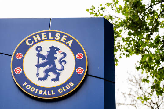 General view of the logo of Chelsea
