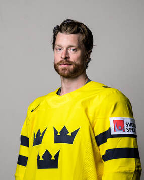 Adam Larsson of Sweden poses for a portrait