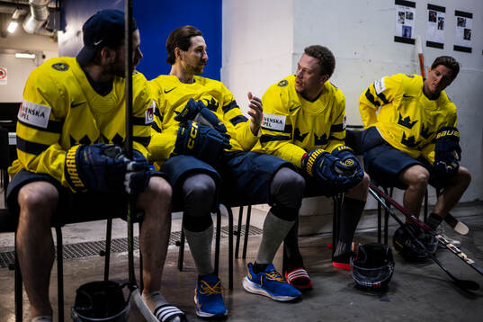 Filip Forsberg, Lucas Raymond and Isac Lundeström of