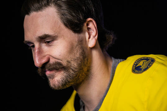 Filip Forsberg of Sweden in the IIHF studio