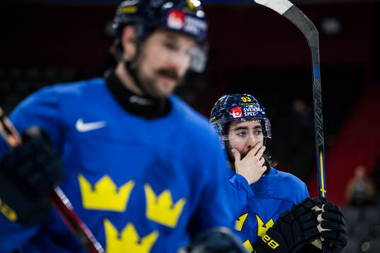 Mika Zibanejad of Sweden at a practice session