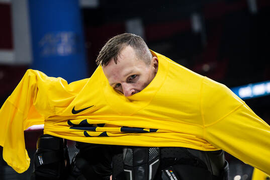 Max Friberg of Sweden at a practice session