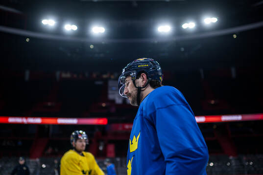Filip Forsberg of Sweden at a practice session