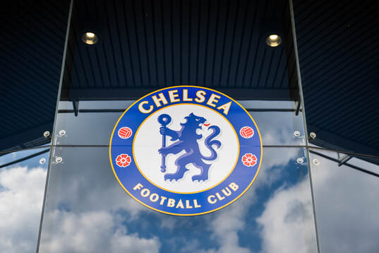 General view of the Chelsea FC logo