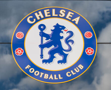 General view of the Chelsea FC logo