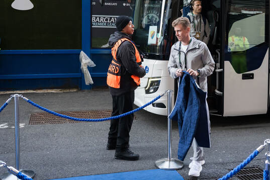 Rasmus Schuller of Djurgården arrives to the stadium