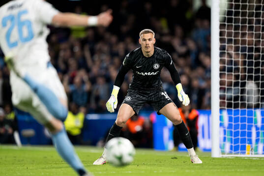 Goalkeeper Filip Jørgensen of Chelsea