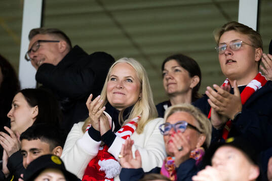 Crown Princess Mette Marit of Norway in the stands