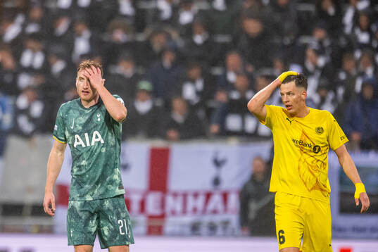 Dejan Kulusevski of Tottenham Hotspur and Jostein Gundersen