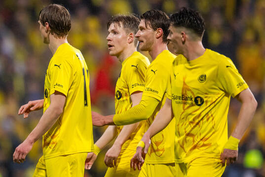 Jens Petter Hauge and Kasper Høgh of Bodø/Glimt