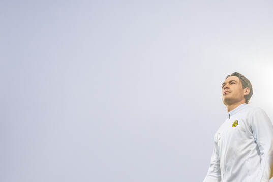 Patrick Berg of Bodø/Glimt enters the pitch