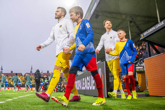Fredrik André Bjørkan and Kasper Høgh of Bodø/Glimt