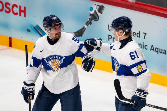 Mikael Seppälä of Finland celebrates with Juuso