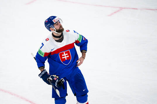 Mario Grman of Slovakia looks dejected